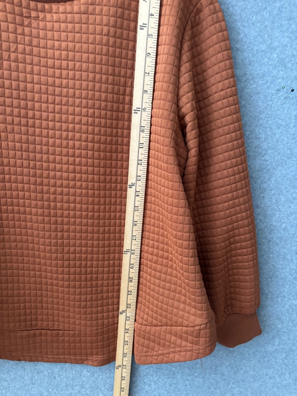 New Cozy Waffle Knit Pullover OXL Rust - Picture 5 of 7
